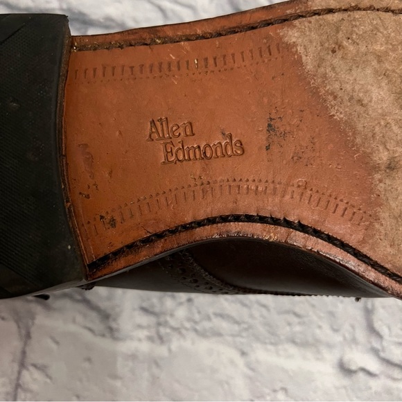 Allen Edmonds 6th Avenue Cap Toe Semi Brogue Derby Dark Brown Men’s Shoes 11 main image 5